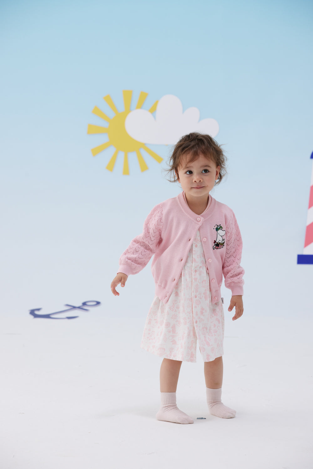 Vauva x Moomin Vauva x Moomin - Baby Girls Moomin Long Sleeve Cardigan (Pink) CARDIGAN