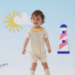 Vauva x Moomin Vauva x Moomin - Baby Girl All Over Print Short Sleeve Romper - Yellow Romper