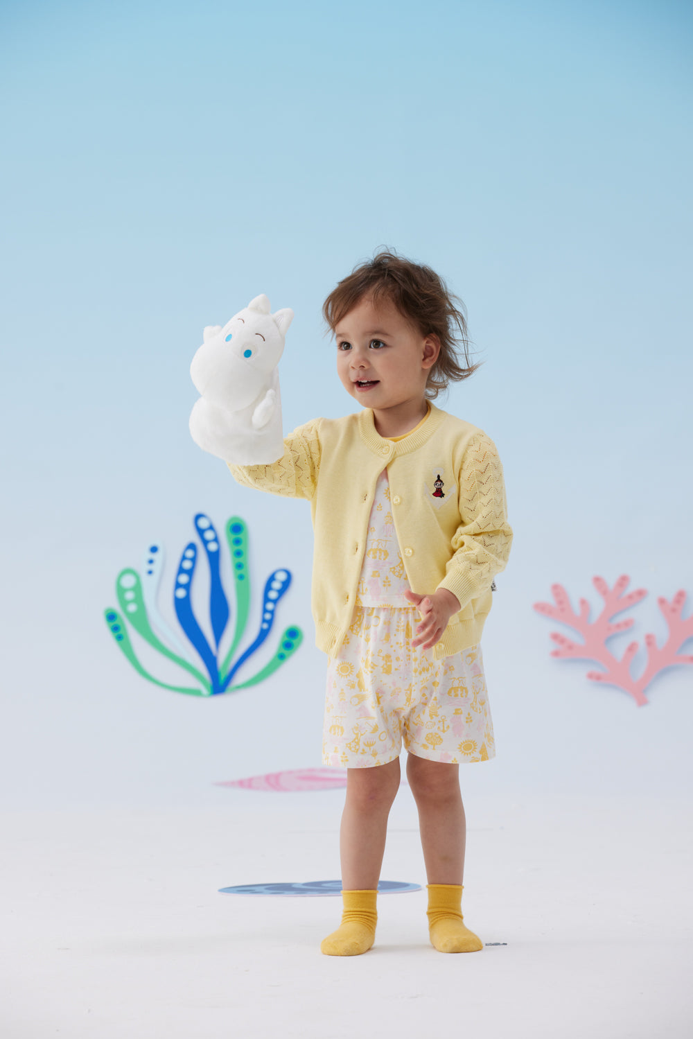 Vauva x Moomin Vauva x Moomin - Baby Little MY Embroidered Long Sleeve Cardigan (Yellow) CARDIGAN