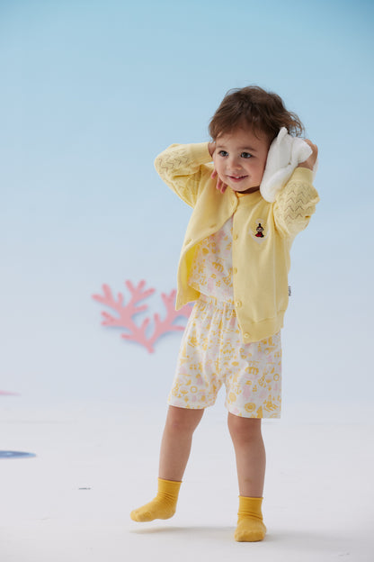 Vauva x Moomin Vauva x Moomin - Baby Little MY Embroidered Long Sleeve Cardigan (Yellow) CARDIGAN