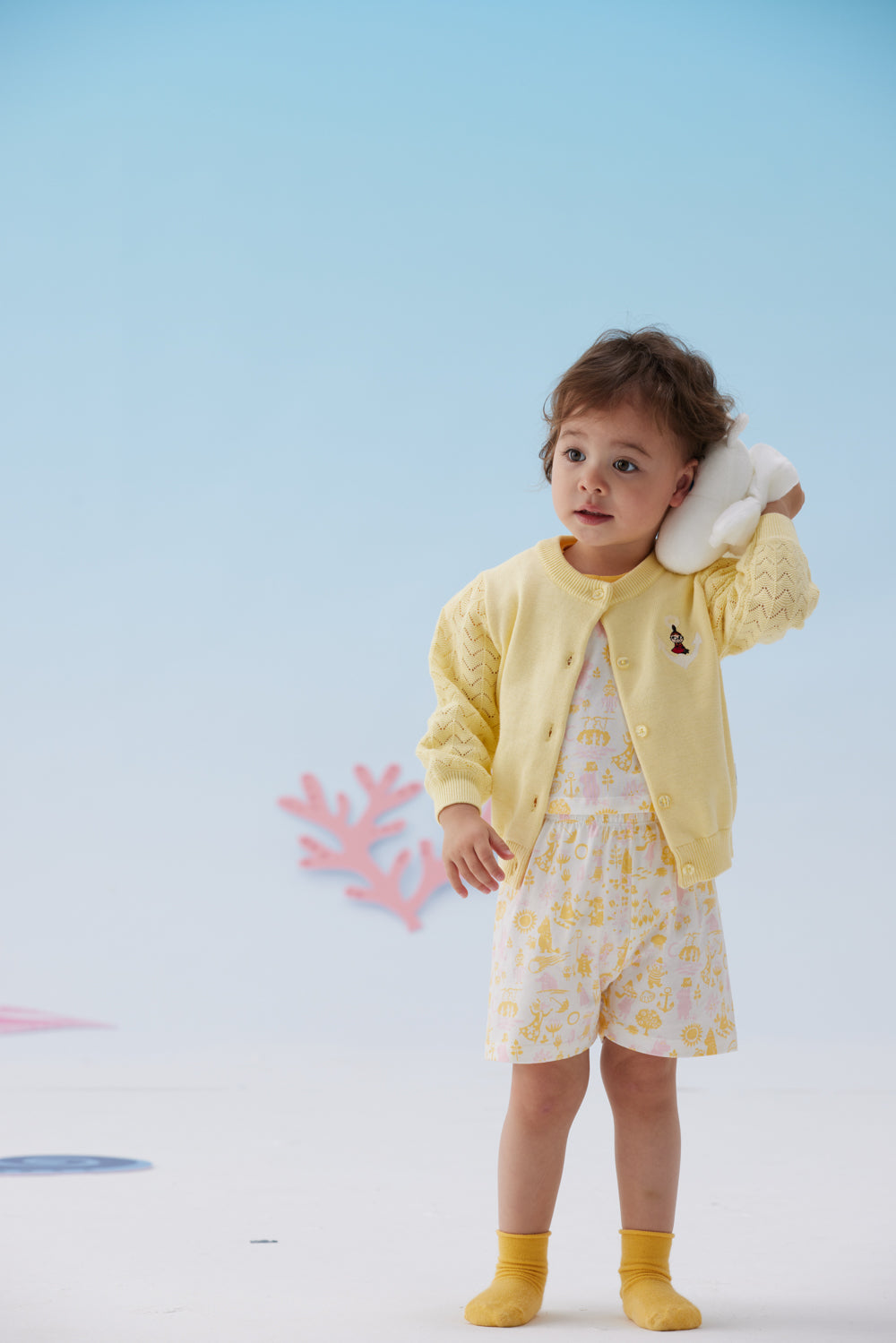 Vauva x Moomin Vauva x Moomin - Baby Little MY Embroidered Long Sleeve Cardigan (Yellow) CARDIGAN