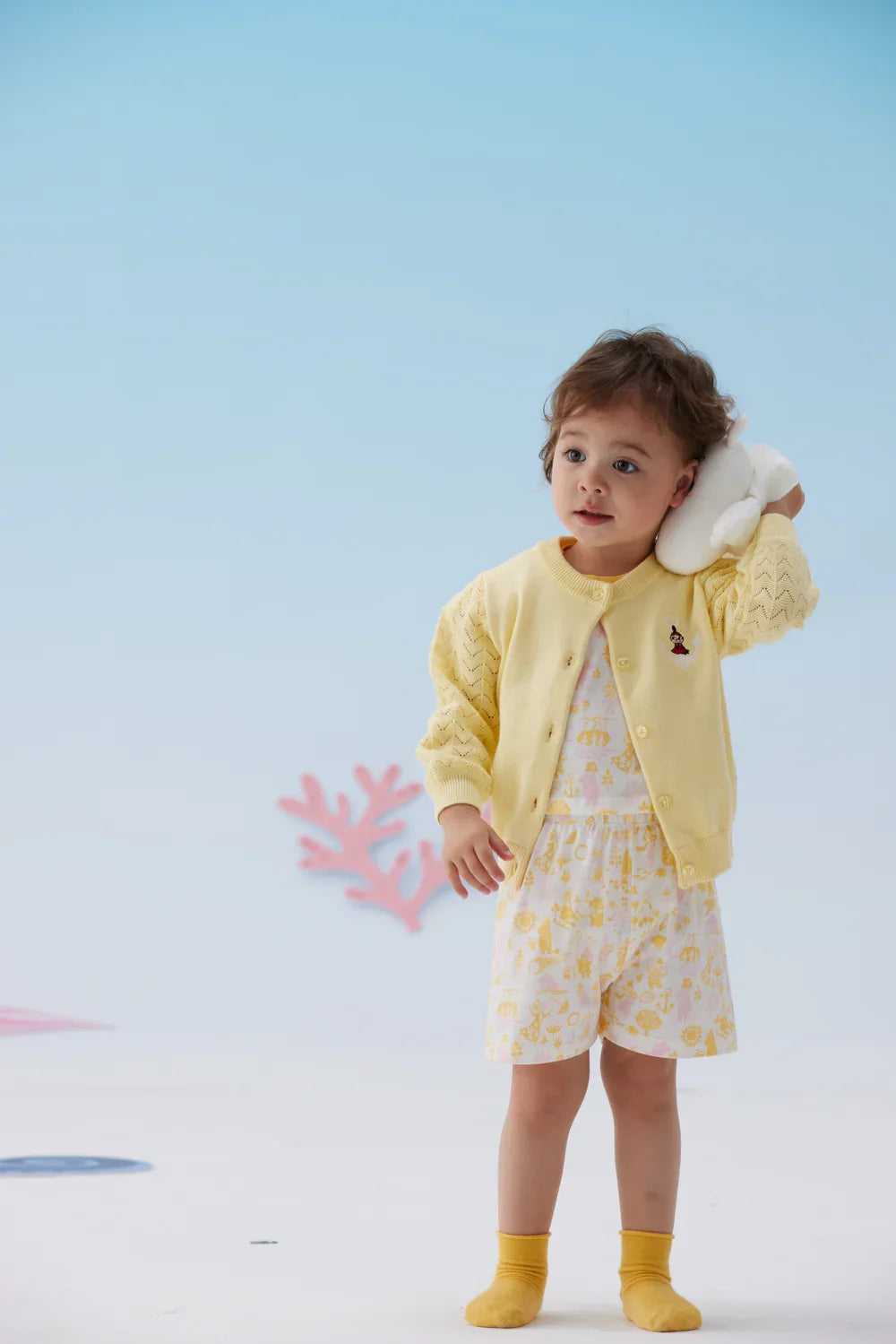 Vauva x Moomin Vauva x Moomin - Baby Little MY Embroidered Long Sleeve Cardigan (Yellow) CARDIGAN