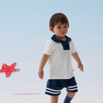 VAUVA Vauva SS24 - Baby Sailor Style T-Shirt & Shorts Set Combination Clothes Set