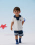 VAUVA Vauva SS24 - Baby Sailor Style T-Shirt & Shorts Set Combination Clothes Set
