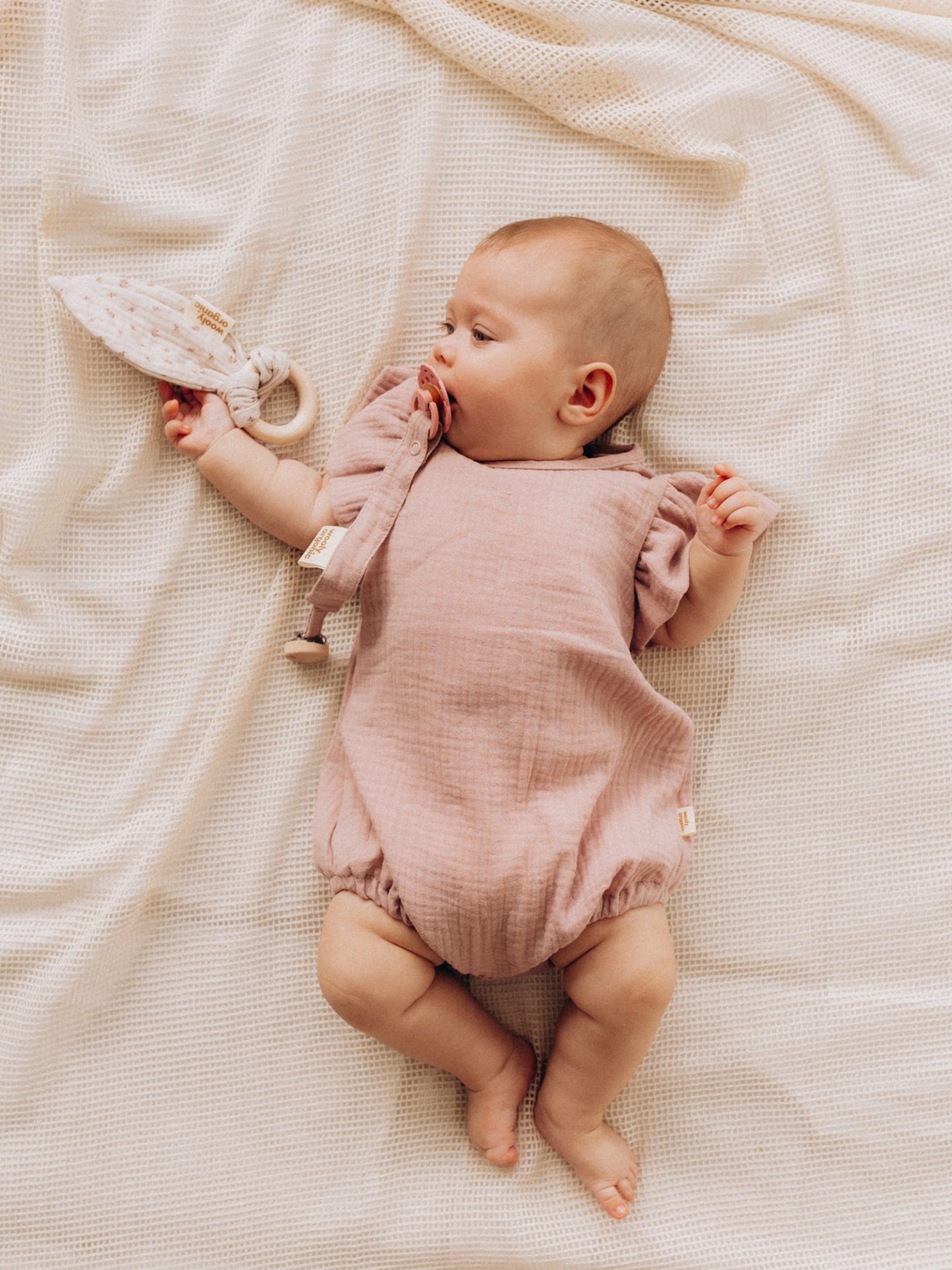 Muslin Romper With Wings (GOTS)