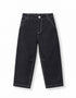 Boys Contrast Stitching Logo Embroidered Denim Pants