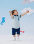 VAUVA Vauva SS24 - Baby Boy Short Sleeves Polo Top (Blue) Tops