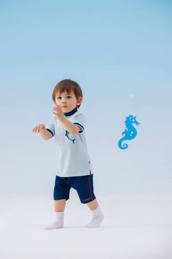 Vauva SS24 - Baby Boy Shorts (Dark Blue) model image 
