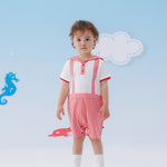 VAUVA Vauva SS24 - Baby Plaid Pattern Short Sleeve Romper Romper