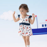 VAUVA Vauva SS24 - Baby Girl Crab Print Tank Dress (Blue) Dress