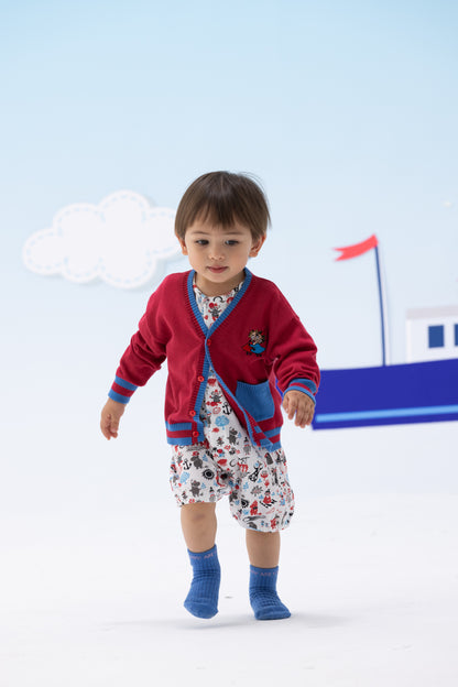 Vauva x Moomin Vauva x Moomin - Baby Thingumy &amp; Bob Embroidered Cardigan (Red) CARDIGAN