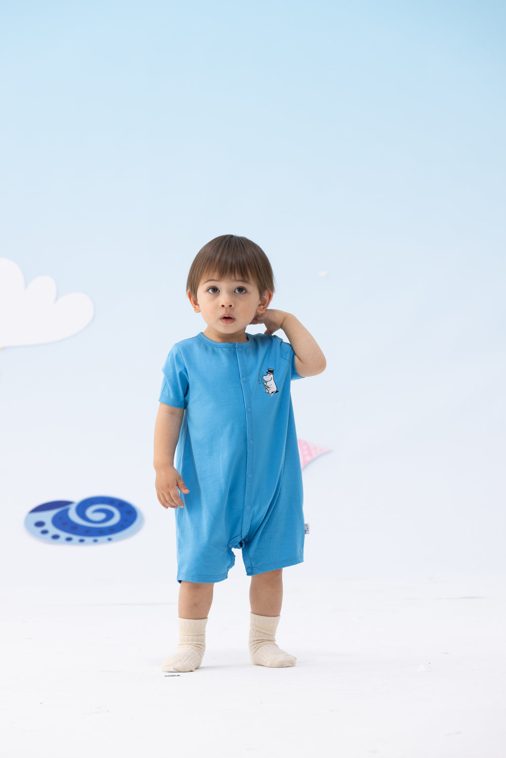 Vauva x Moomin Vauva x Moomin - Baby Moomin Short Sleeve Romper (Blue) Romper