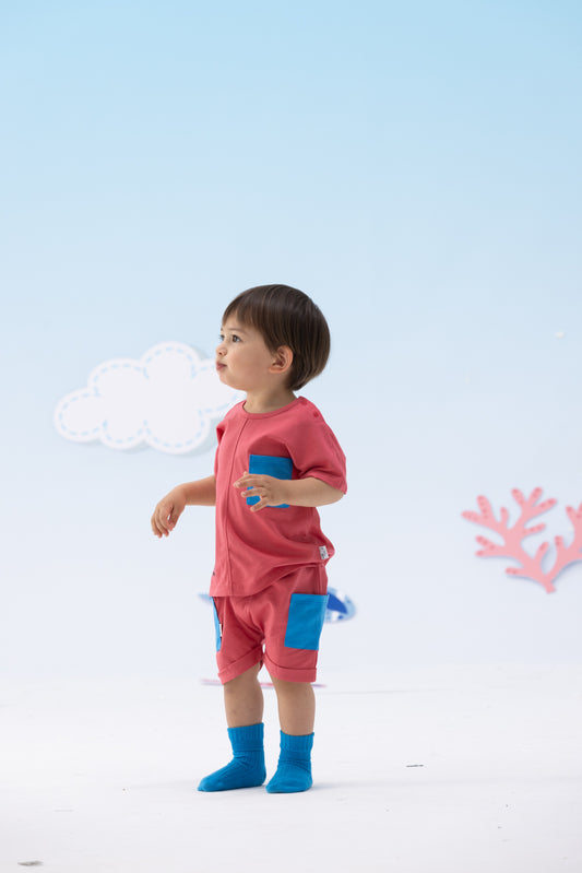 Vauva x Moomin Vauva x Moomin - Baby Boys Moomin Short Sleeve Set (Red&Blue) Top & Bottom Set