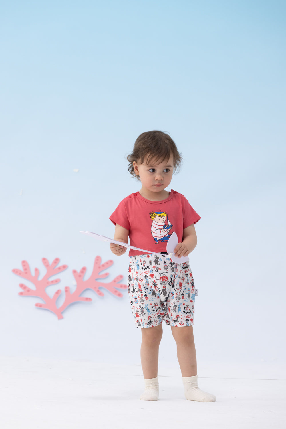 Vauva x Moomin Vauva x Moomin - Baby Boys Too-Ticky Short Sleeve Romper (Red) ROMPER