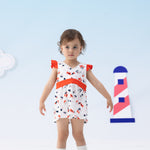 VAUVA Vauva SS24 - Baby Girl Crab Print Tank Dress (Red) Dress