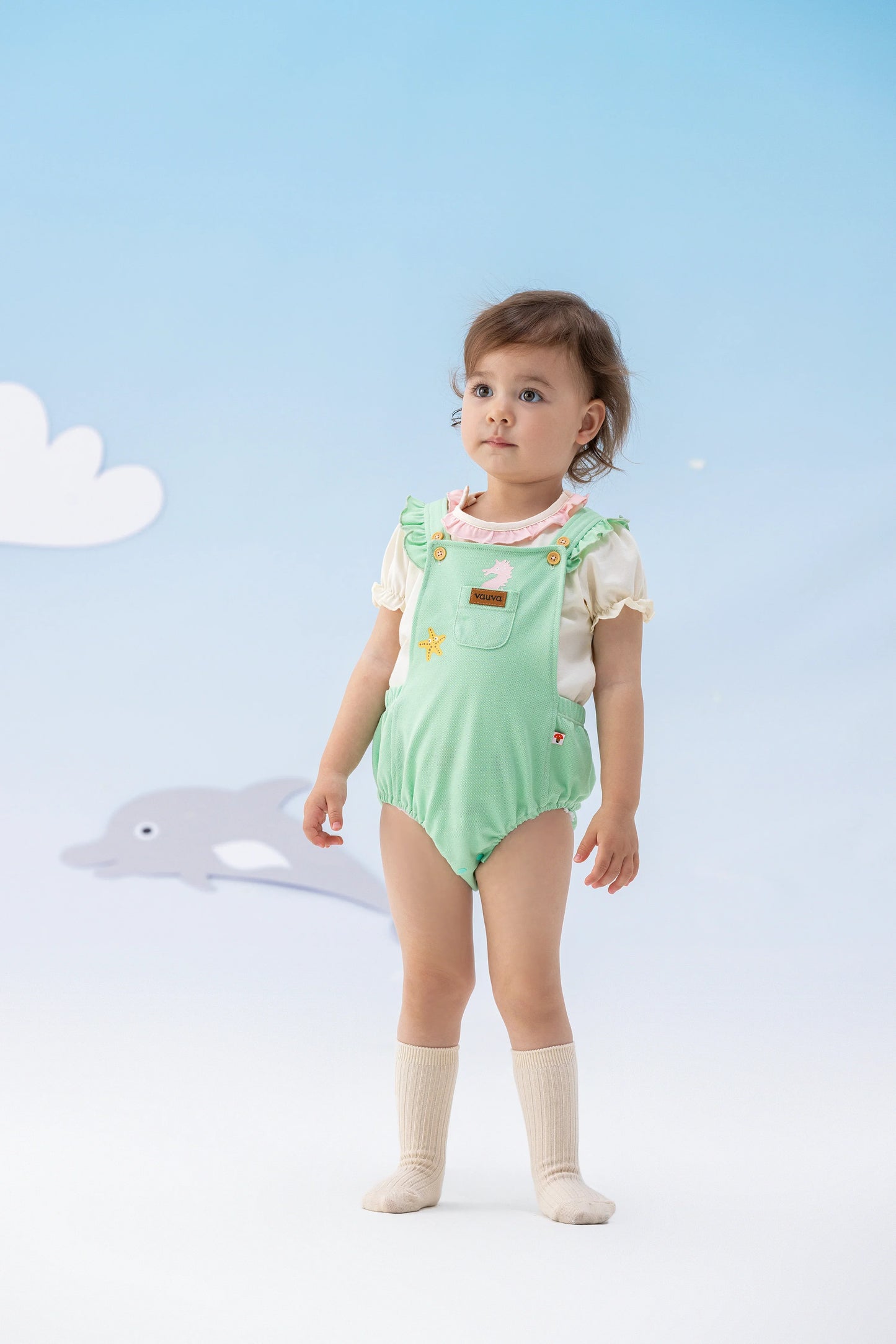 VAUVA Vauva SS24 - Baby Girl's Organic Cotton Sleeveless Romper Romper