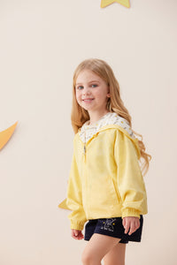 Vauva x Le Petit Prince - Kids Reversible Jacket (Yellow) model outside side