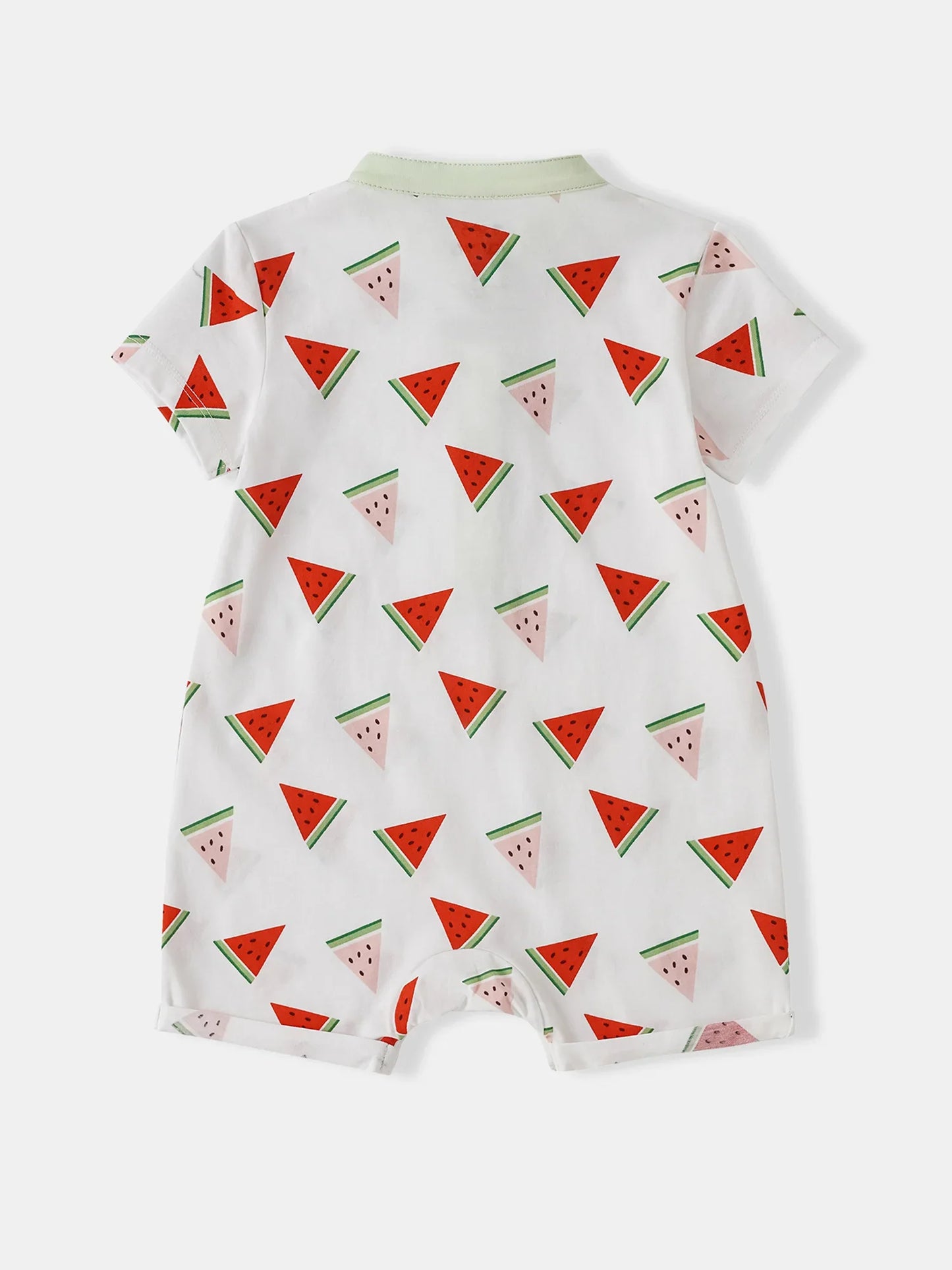 Baby Short Sleeve All-Over Watermelon Print Romper