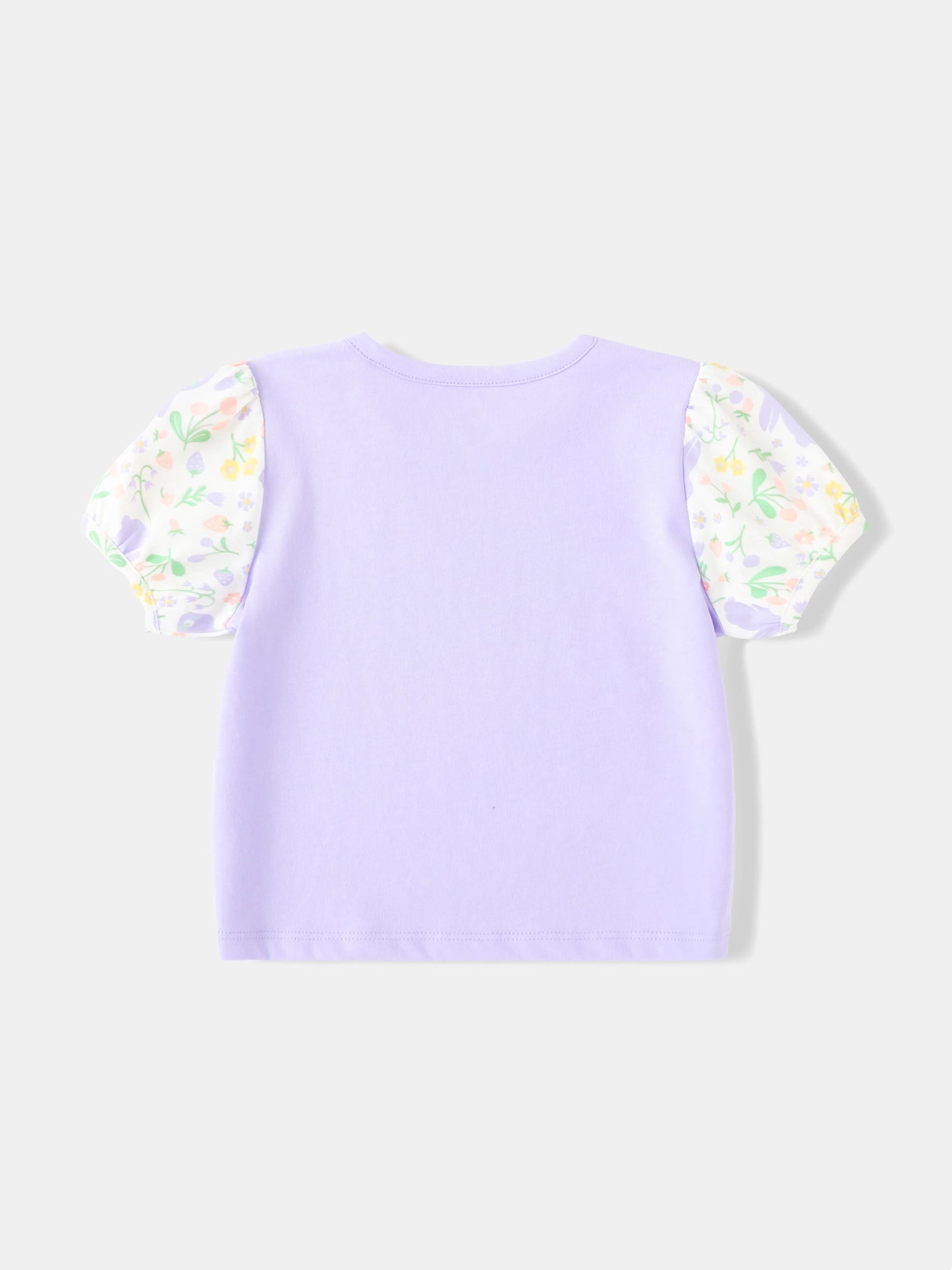 Baby Short Puff Sleeve Bunny Print Tee