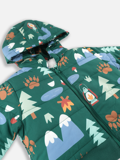 Baby Boys Quilted Reversible Patchwork Jacket