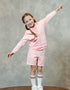 Girls Blush Pink Embroidery Sweat Shorts