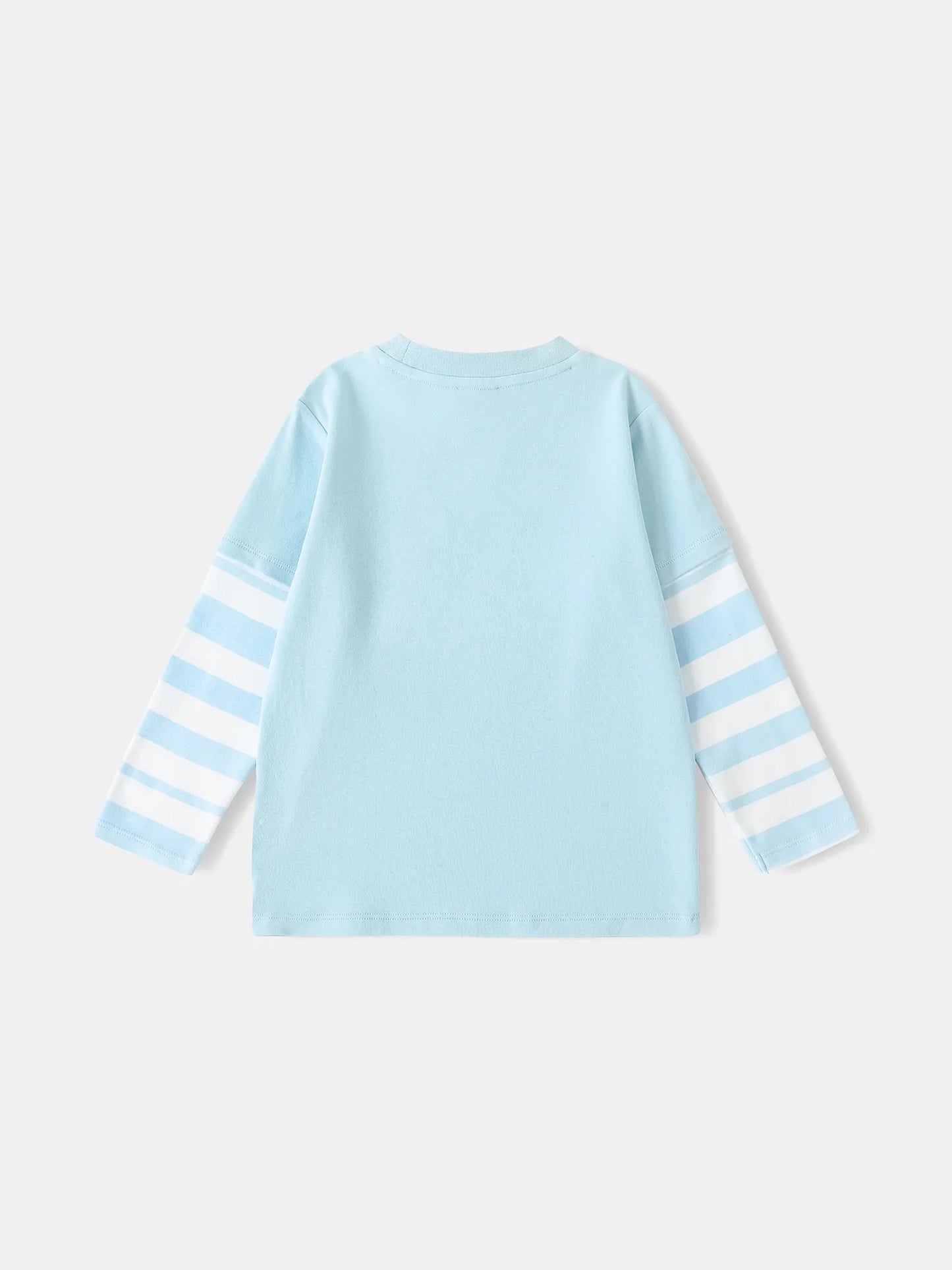 Boys Long Sleeve 2-Layer Slogan Print Tee