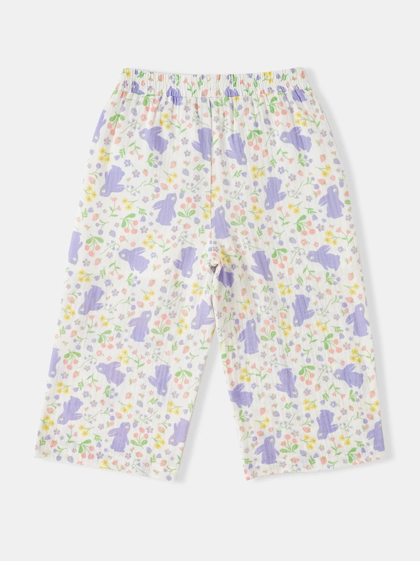 Girls All-Over Bunny Print Flare Pants
