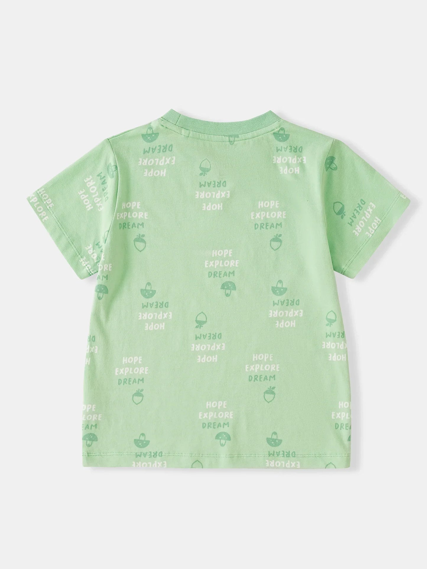 Kids Short Sleeve All‑Over “Hope Explore Dream” Print Tee