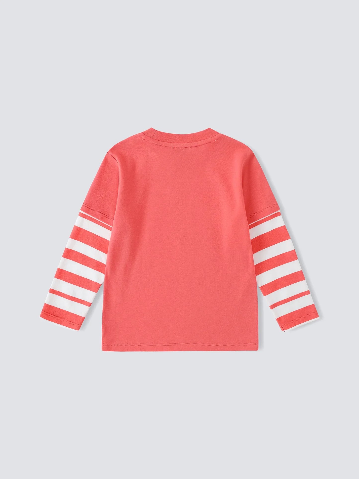 Boys Long Sleeve 2-Layer Slogan Print Tee