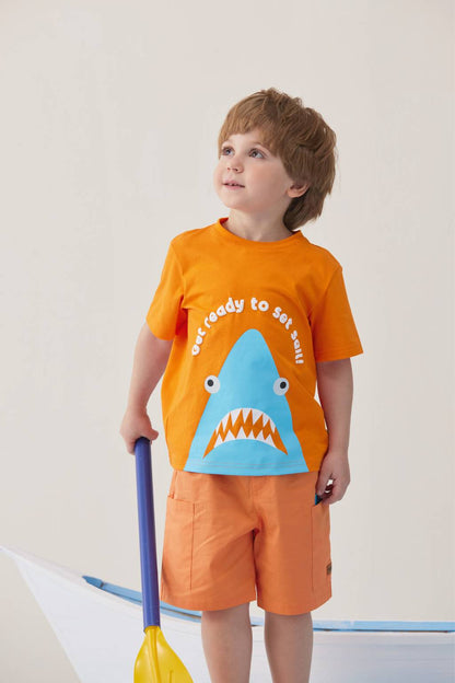 Toddler Shark Print T-Shirt Top