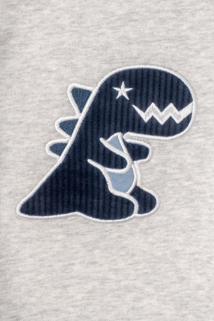 Boys Dino Towel Patch Crew Neck Sweatshirt