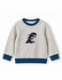 Boys Dino Towel Patch Crew Neck Sweatshirt