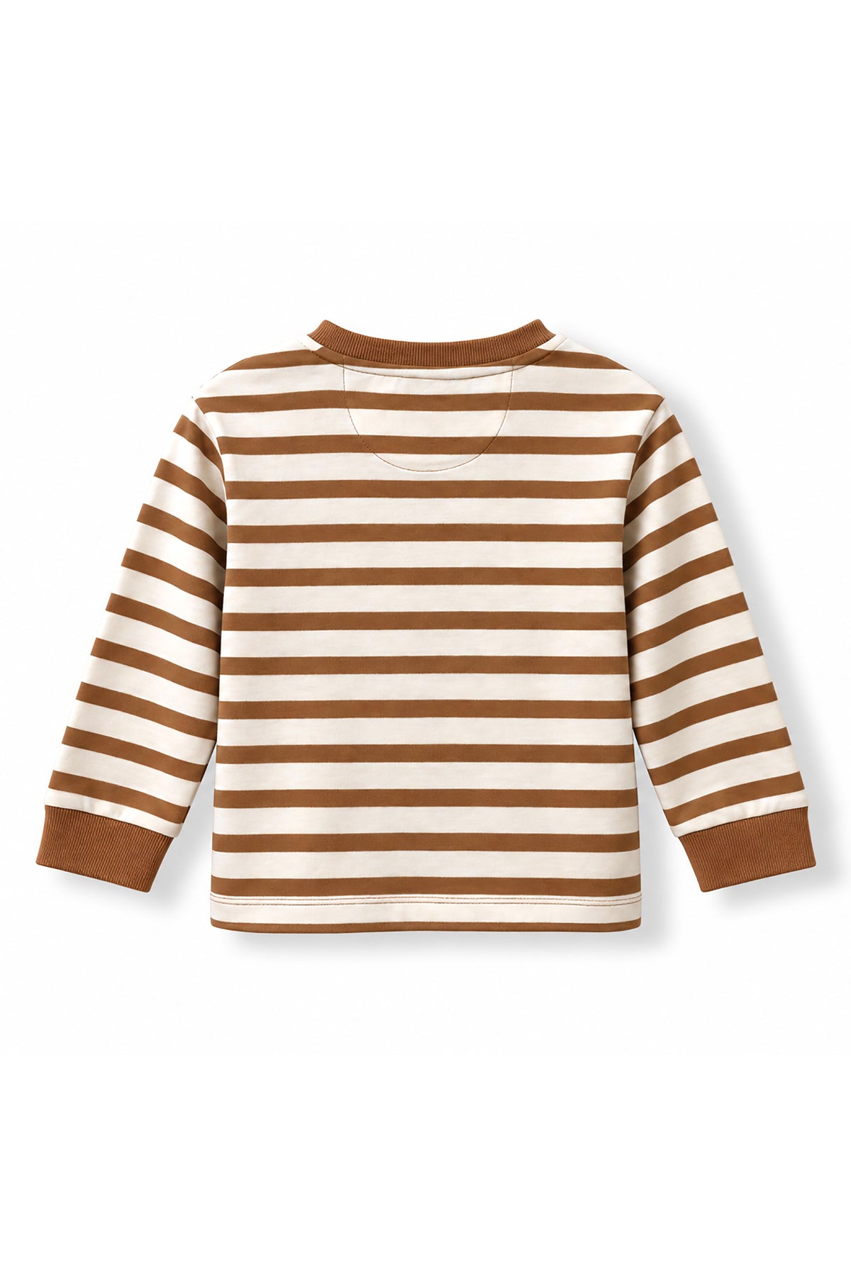 Boys Striped Dino Badge Long Sleeve T-Shirt