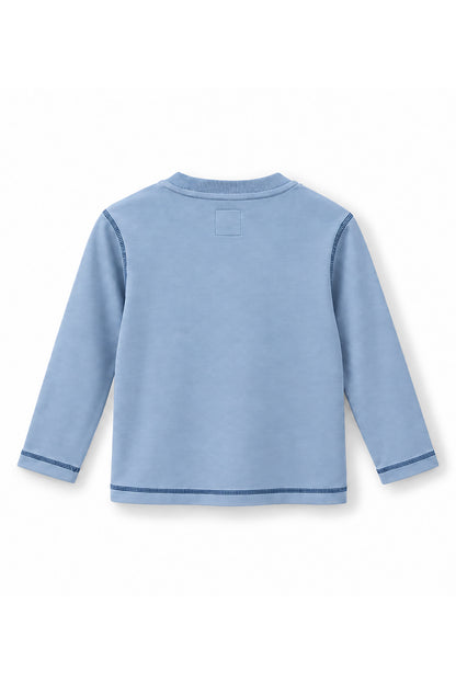Boys Dinos Contrast Stitch Long Sleeve T-Shirt