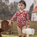 Vauva x Moomin Vauva x Moomin FW23 - Baby Girls Moomin All Over Print Cotton Long Sleeve Bodysuit (Red) Bodysuit