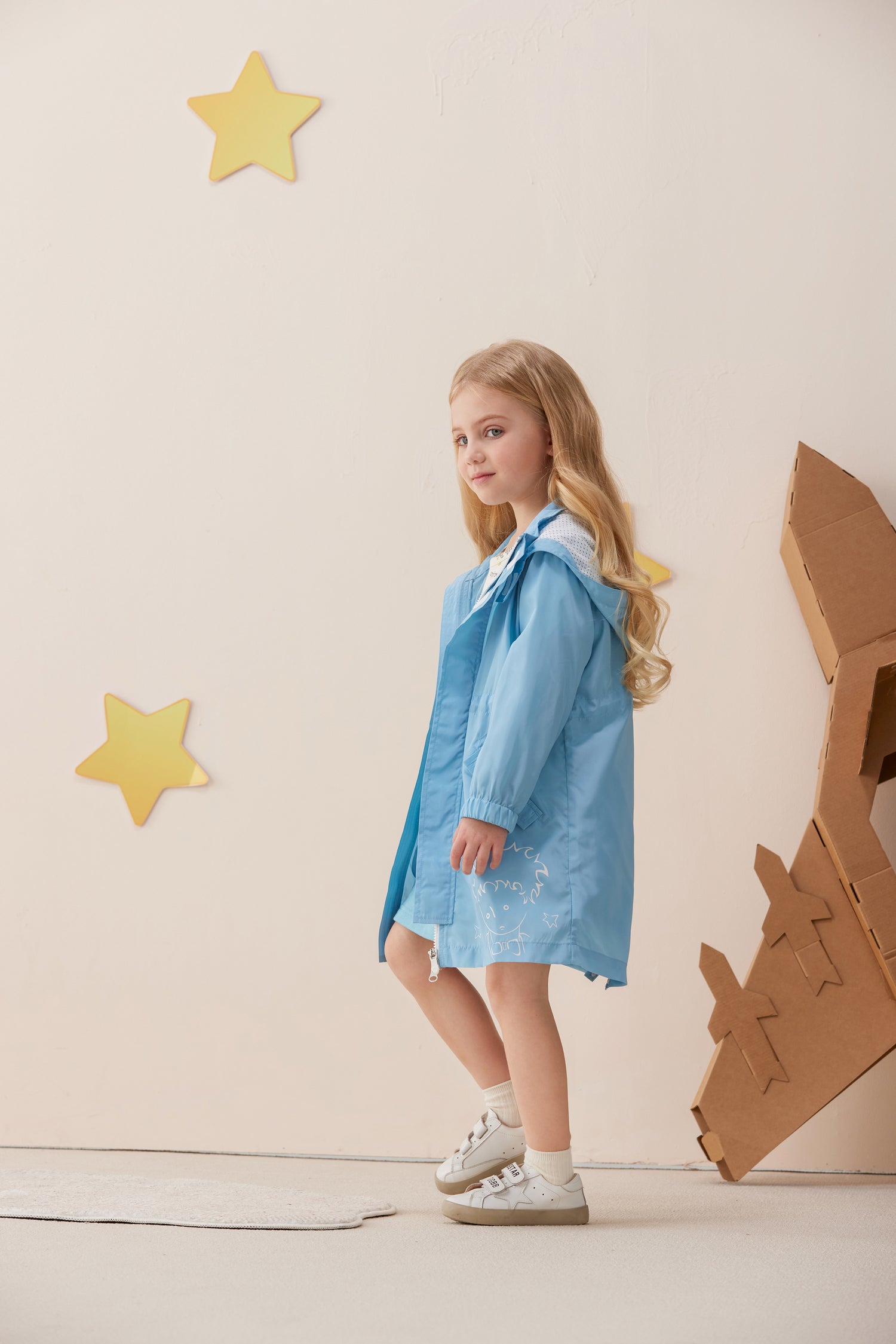 Vauva x Le Petit Prince Vauva x Le Petit Prince - Kids Polyester Parka (Blue) Coat &amp; Jacket