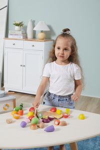 FN - Wooden Kitchen Toys (Fruit Cutting with Cat Chopping Board)