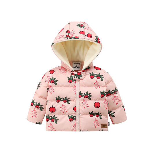 Vauva x Moomin Vauva x Moomin FW23 - Baby Girls Moomin Print Coat with Hood (Pink) Coat & Jacket