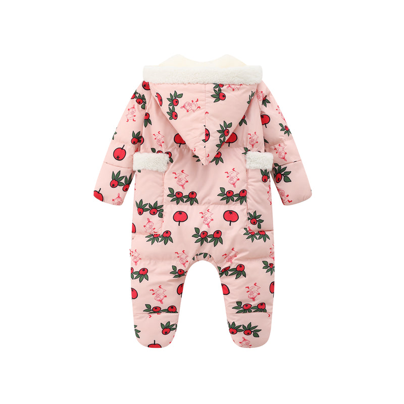 Vauva x Moomin FW23 - Baby Girls Long Sleeve Padded Romper (Pink) product image back
