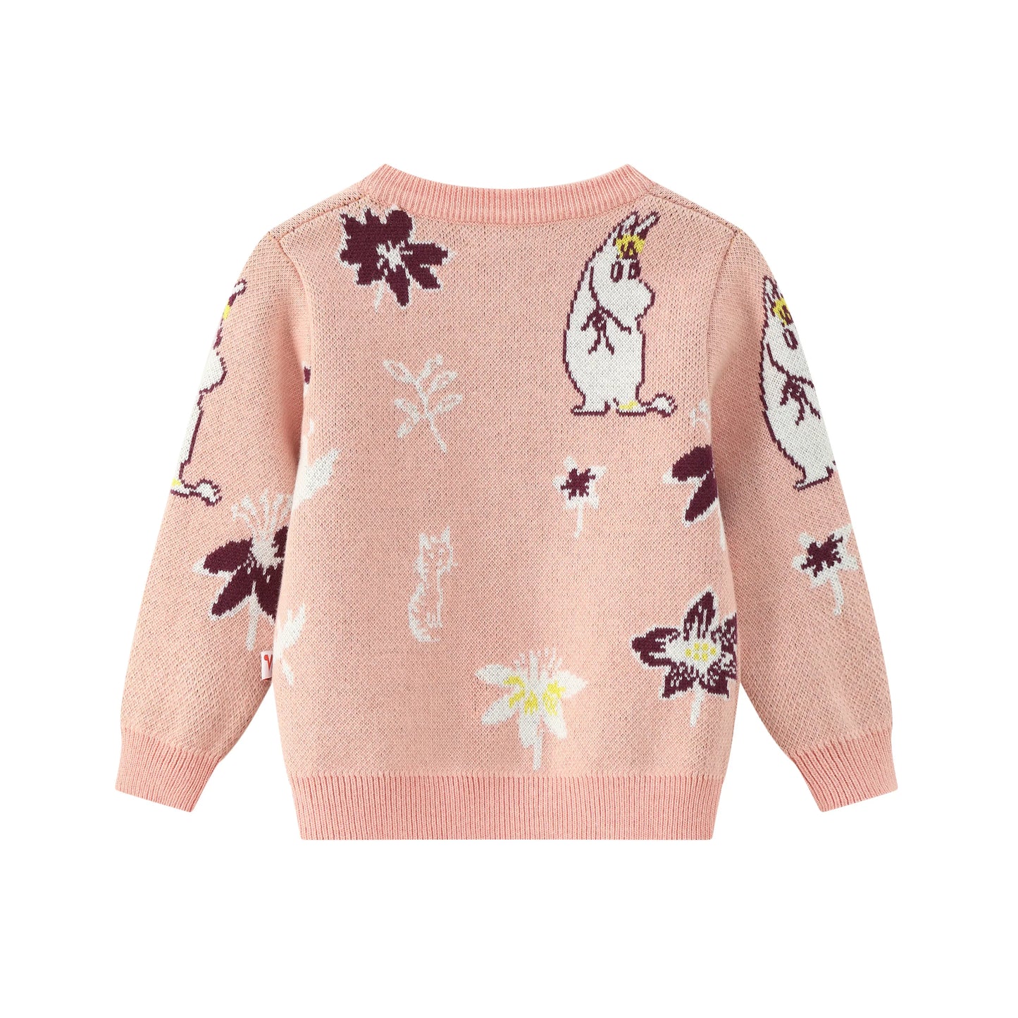 Vauva x Moomin Vauva x Moomin FW23 - Baby Girls Moomin Pattern Long Sleeve Knit Jacket (Pink) Coat & Jacket