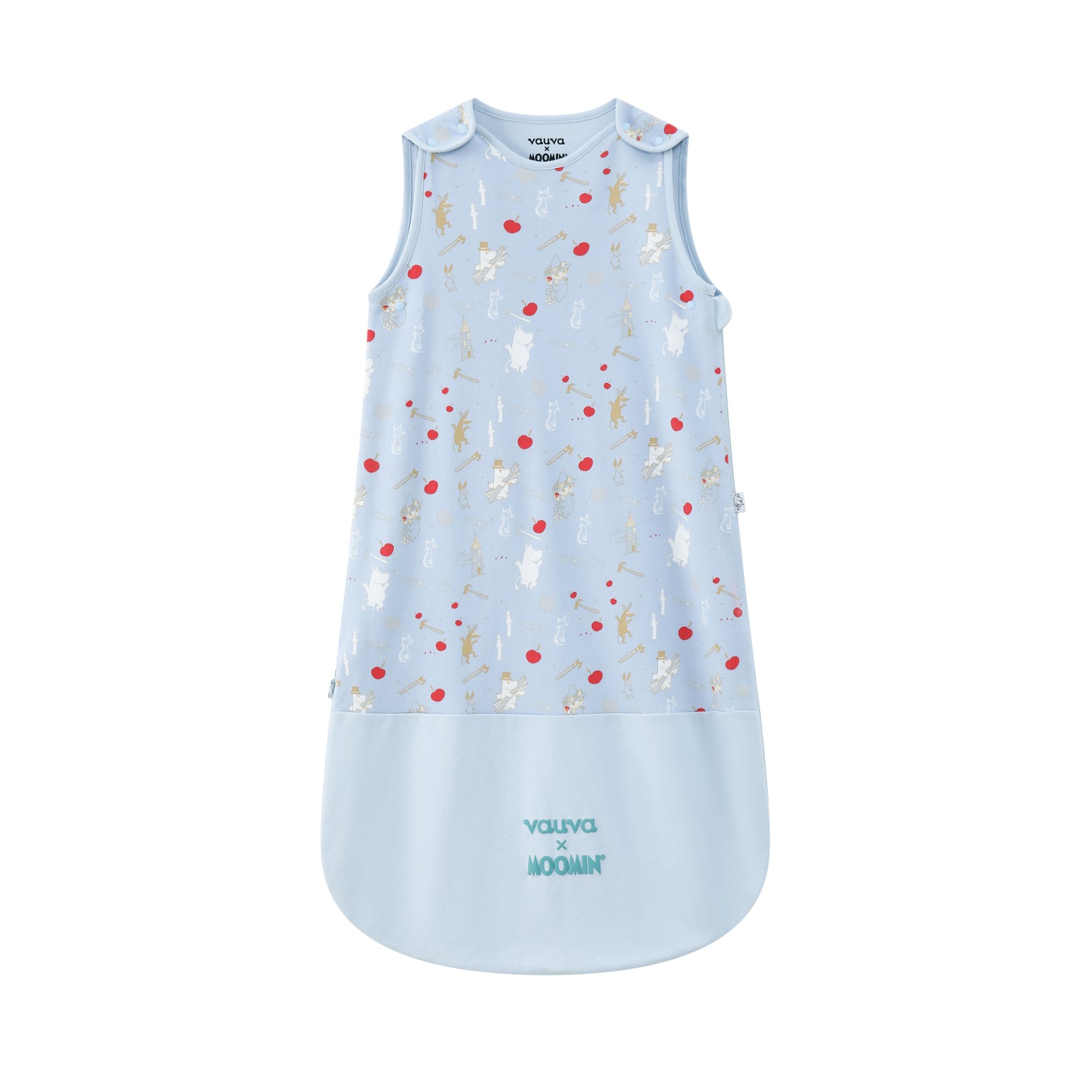 Vauva x Moomin Vauva x Moomin FW23 - Baby Boys Moomin All Over Print Cotton Sleeping Bag (Folk Blue) Sleeping Bags