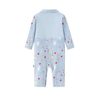 Vauva x Moomin FW23 - Baby Boys Moomin Semi-Print Cotton Long Sleeve Romper (Blue) product image back