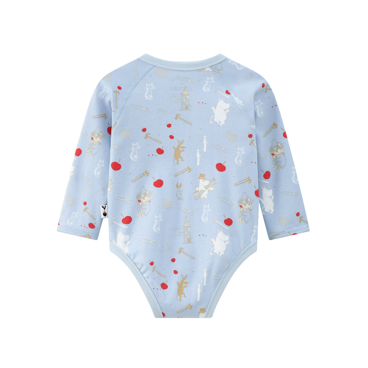 Vauva x Moomin FW23 - Baby Boys Moomin All Over Print Cotton Long Sleeve Bodysuit (Blue)