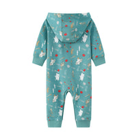 Vauva x Moomin FW23 - Baby Boys Moomin All Over Print Cotton Long Sleeve Bodysuit (Blue) product image back