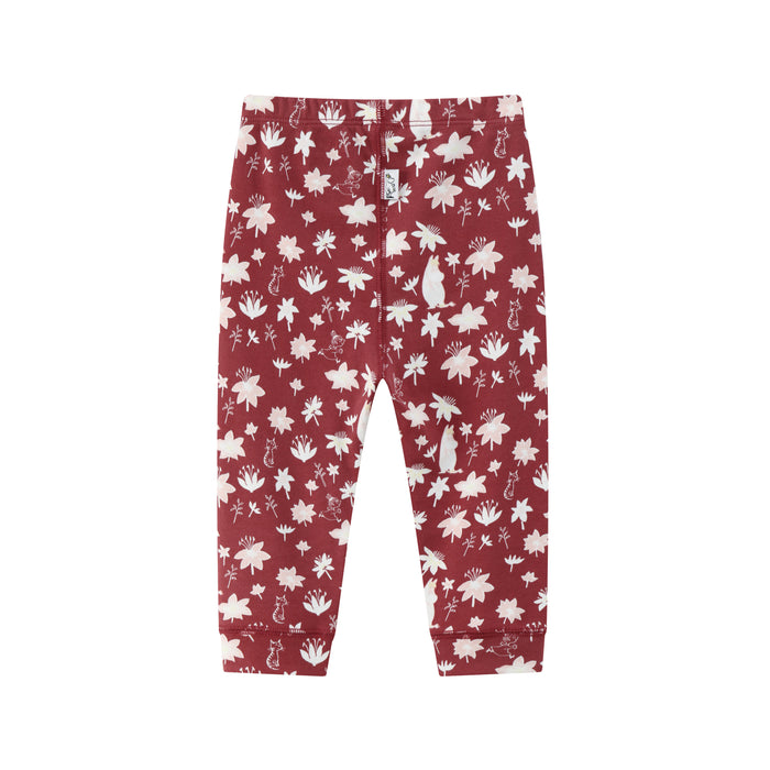 Vauva x Moomin FW23 - 女嬰姆明全印花棉質長褲 (紅色)