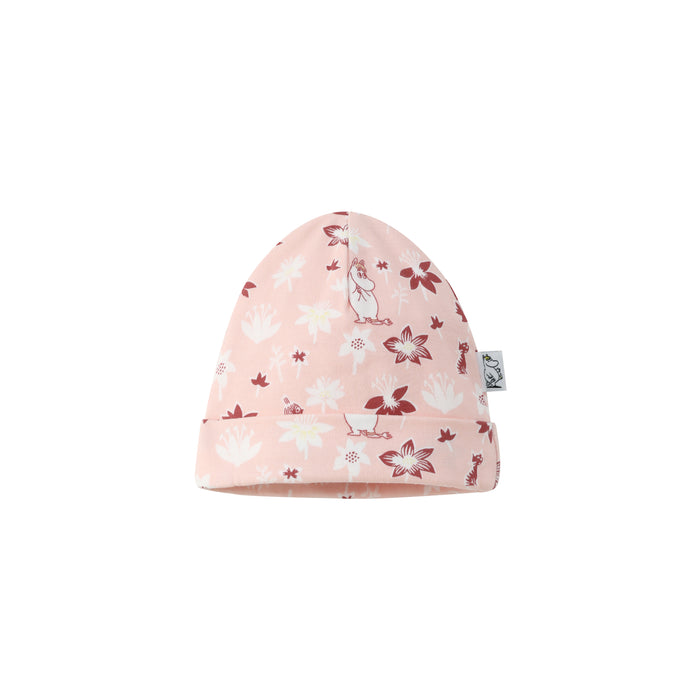 Vauva x Moomin FW23 - 女嬰姆明印花棉質帽子（粉紅色）