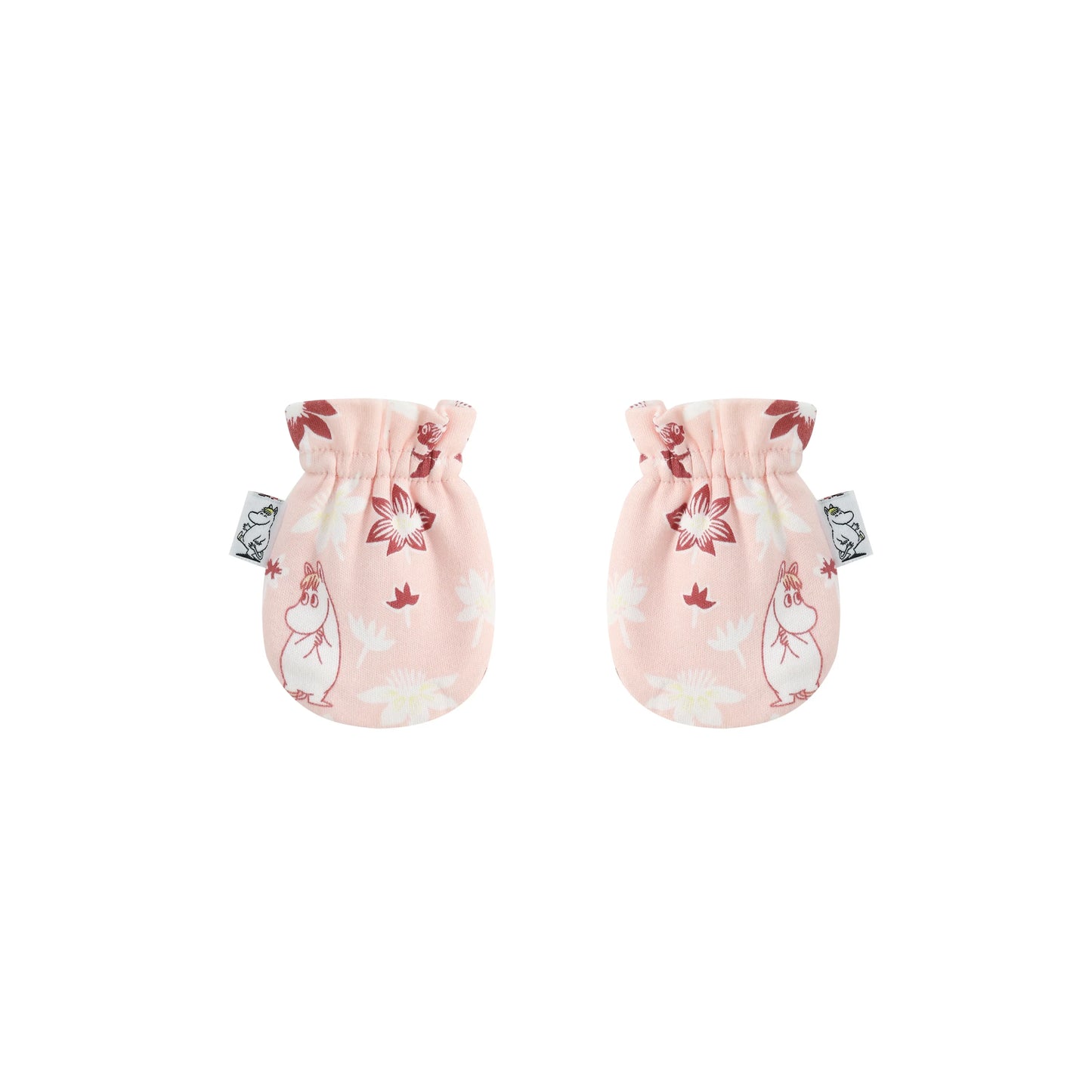 Vauva x Moomin Vauva x Moomin FW23 - Baby Girls Moomin All Over Print Cotton Mittens (Pink) Mitten