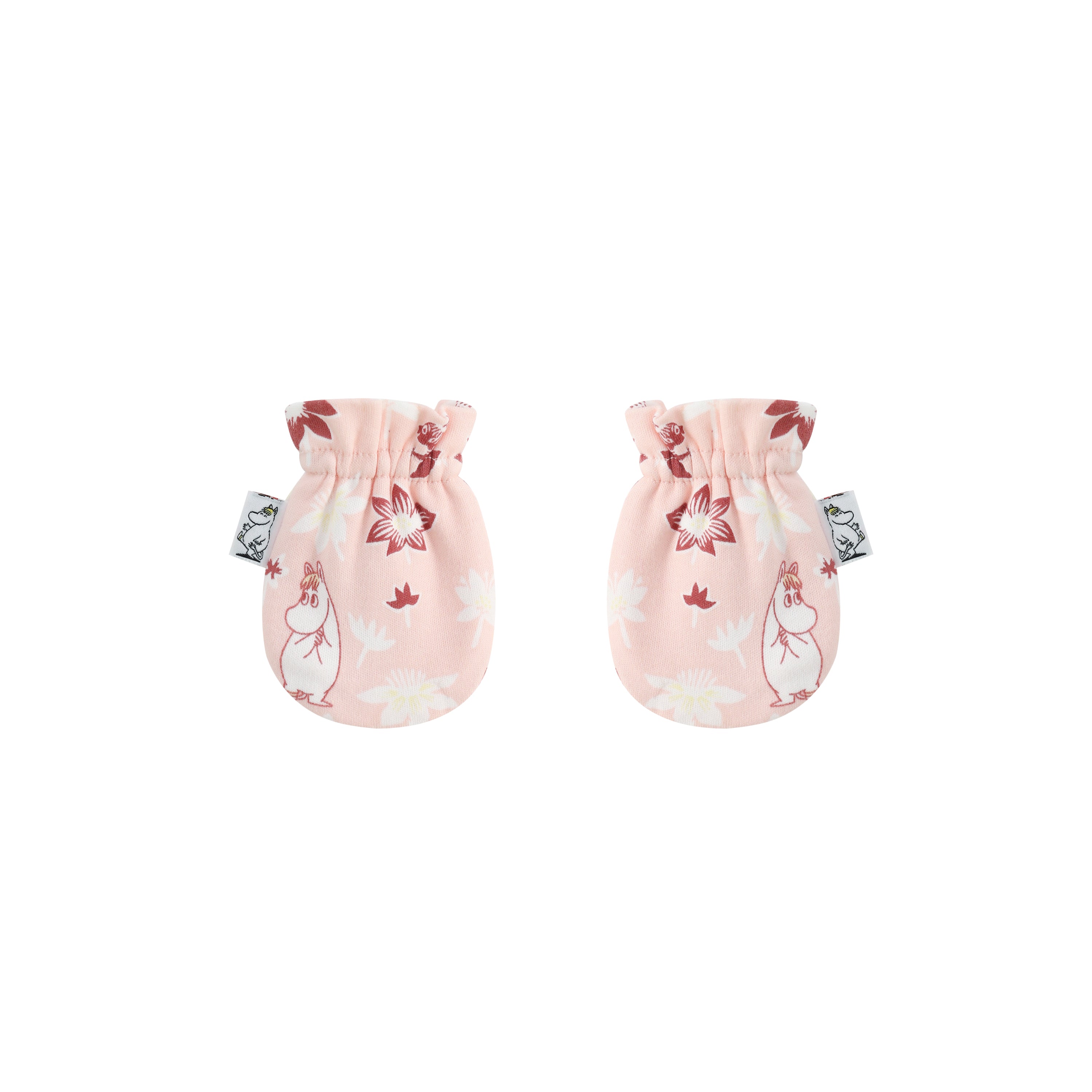 Vauva x Moomin Vauva x Moomin FW23 - Baby Girls Moomin All Over Print Cotton Mittens (Pink) Mitten