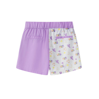 VAUVA Vauva SS24 - Girl Plain Layer Shorts - Purple Shorts