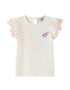 VAUVA Vauva SS24 - Toddler Girl Fish Embroidered Short Sleeve T-Shirt Top - White Top & Bottom Set